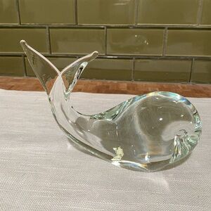 Vintage Murano Glass Whale Paperweight